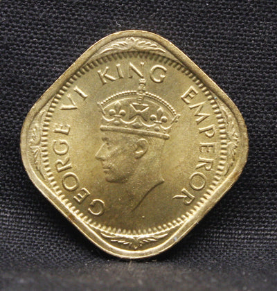 Half Anna 1944 George VI Nickel-Brass coins