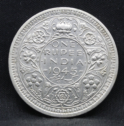 One Rupee 1945 George VI Silver coins