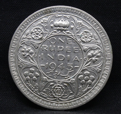 One Rupee 1945 George VI Silver coins