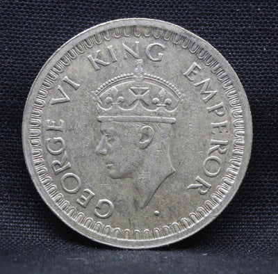 Half Rupee 1945 George VI Silver coins