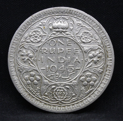 One Rupee 1945 George VI Silver coins