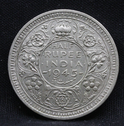 Half Rupee 1945 George VI Silver coins