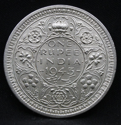 One Rupee 1945 George VI Silver coins