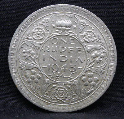 One Rupee 1945 George VI Silver coins