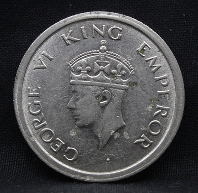 One Rupee 1947 George VI Nickel coins