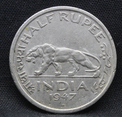 Half Rupee 1947 George VI Nickel coins