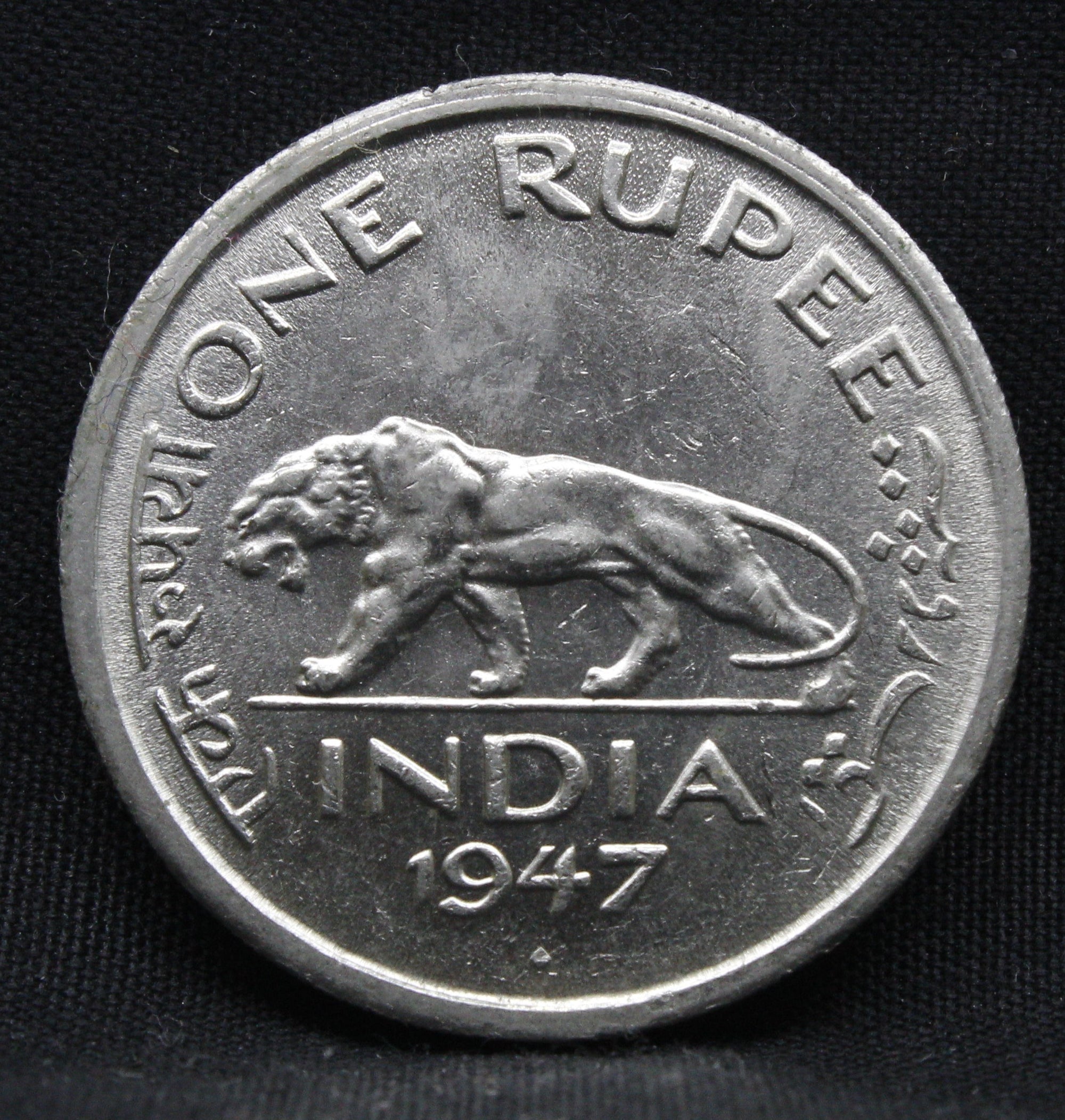 One Rupee 1947 George VI Nickel coins