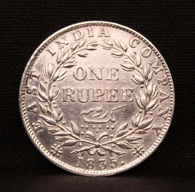 1 Rupee 1835 East India Company Silver Coin