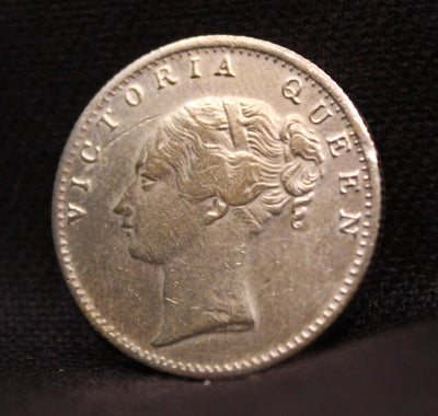 1/2 Rupee Victoria Queen Continuous Legend East India Company East India