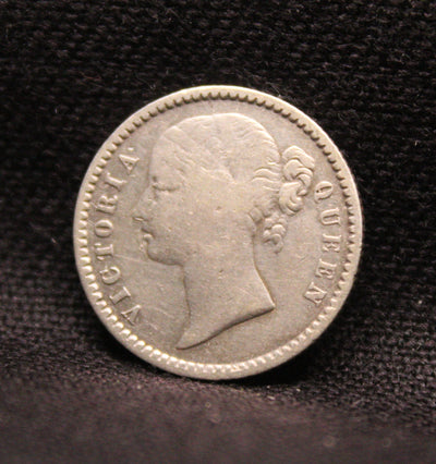 1/4 Rupee Victoria Queen Continuous Legend East India Company East India