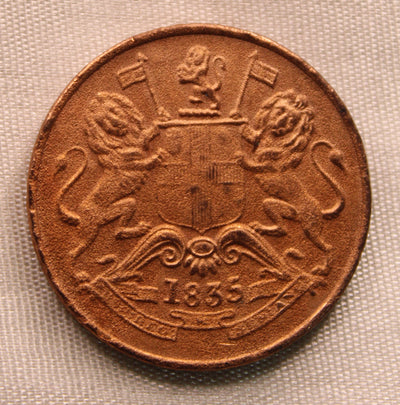 1\2 Anna East India Company  1835