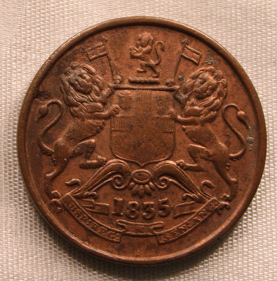Half Anna East India Company 1835