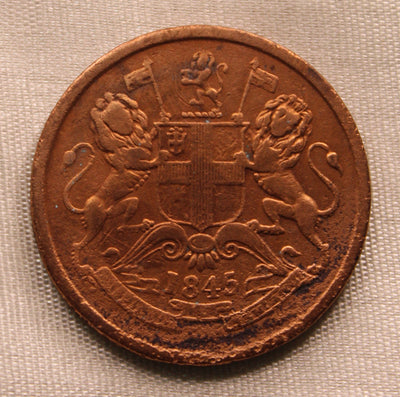 1\2 Anna East India Company 1835