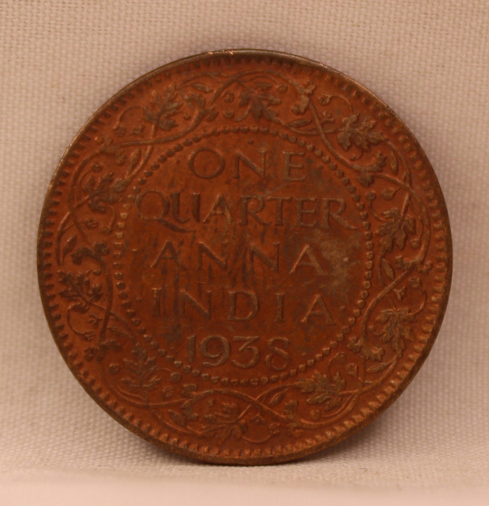 1\4 Anna King George VI 1942 Calcutta Mint