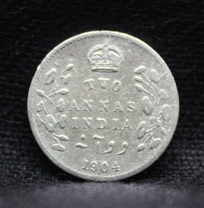 2 Annas 1904 Edward VII Silver coins