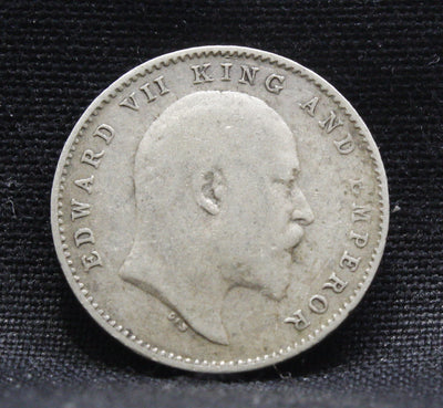 2 Annas 1907 Edward VII Silver coins