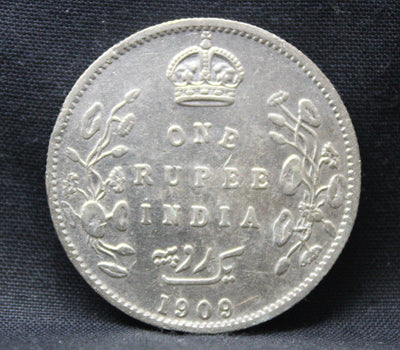 1 Rupee 1909 Edward VII Silver coins