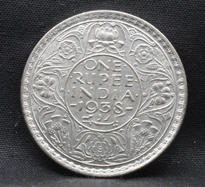 One Rupee 1938 George VI Silver coins