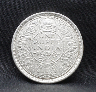 One Rupee 1938 George VI Silver coins