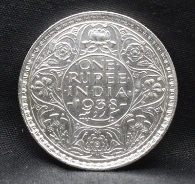 One Rupee 1938 George VI Silver coins