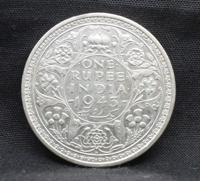 One Rupee 1943 George VI Silver coins