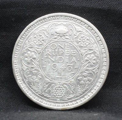 One Rupee 1943 George VI Silver coins