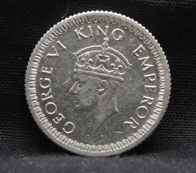 Quarter Rupee 1942 George VI Silver coins