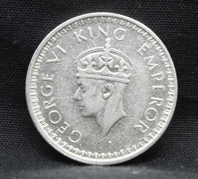 Half Rupee 1945 George VI Silver coins