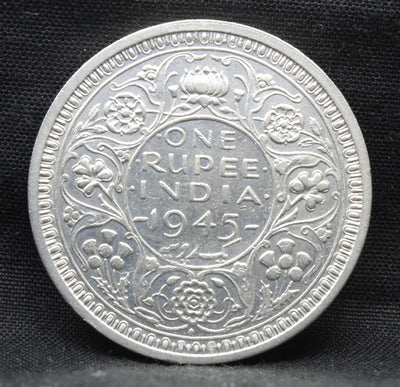 One Rupee 1945 George VI Silver coins