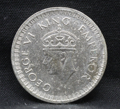 Half Rupee 1945 George VI Silver coins