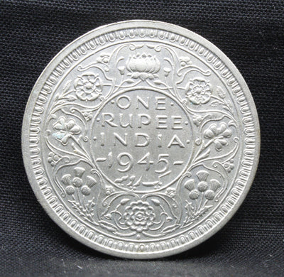 One Rupee 1945 George VI Silver coins