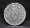 LARGE V 1945  Lahore Mint George VI 1\2 Rupee Silver coins