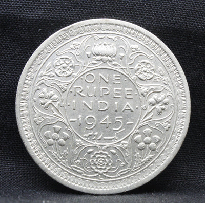 One Rupee 1945 George VI Silver coins