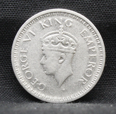 Quarter Rupee 1945 George VI Silver coins