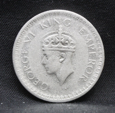 LARGE V 1945 Bombay Mint George VI 1\2 Rupee  Silver coins