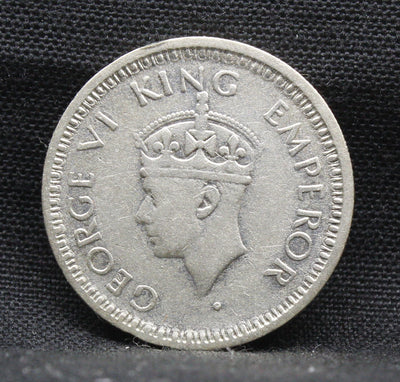 Quarter Rupee 1945 George VI Silver coins