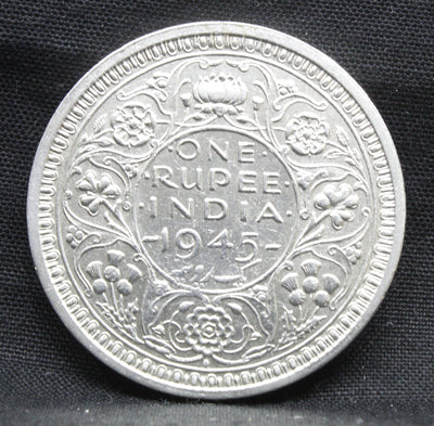 One Rupee 1945 George VI Silver coins