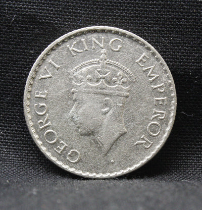 Quarter Rupee 1940 George VI Silver coins