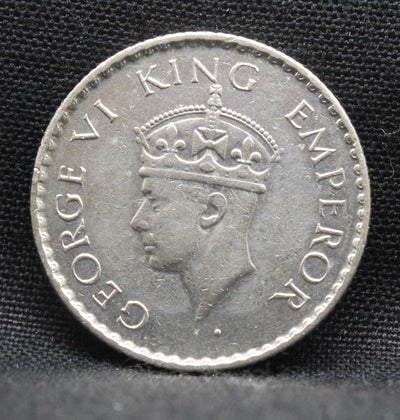 Quarter Rupee 1940 George VI Silver coins