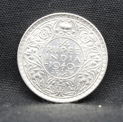 Quarter Rupee 1940 George VI Silver coins