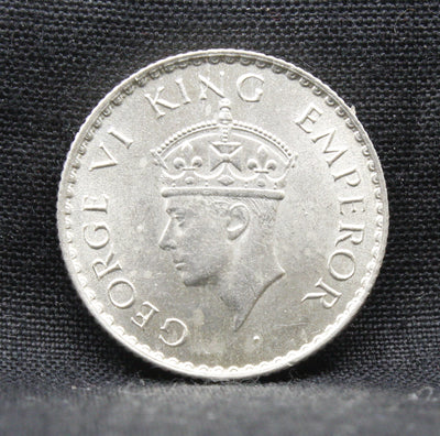 Quarter Rupee 1940 George VI Silver coins