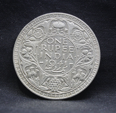 One Rupee 1941 George VI Silver coins