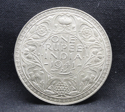 One Rupee 1941 George VI Silver coins