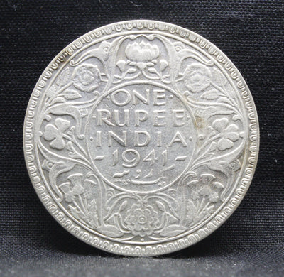 One Rupee 1941 George VI Silver coins