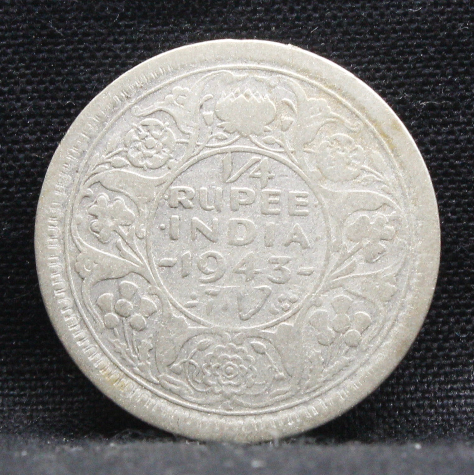 1\4 Rupee 1943 George VI Silver coins