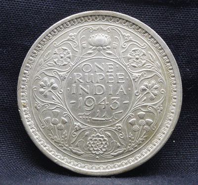 One Rupee 1943 George VI Silver coins